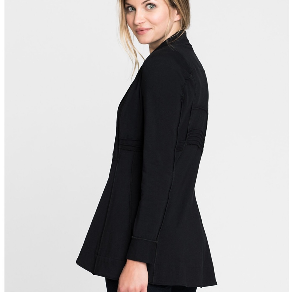 NWT 🩶 Nic+Zoe Seamed Riding Jacket 3-Button Dark Gray Knit, Long, Equestrian, 1X - Picture 5 of 15